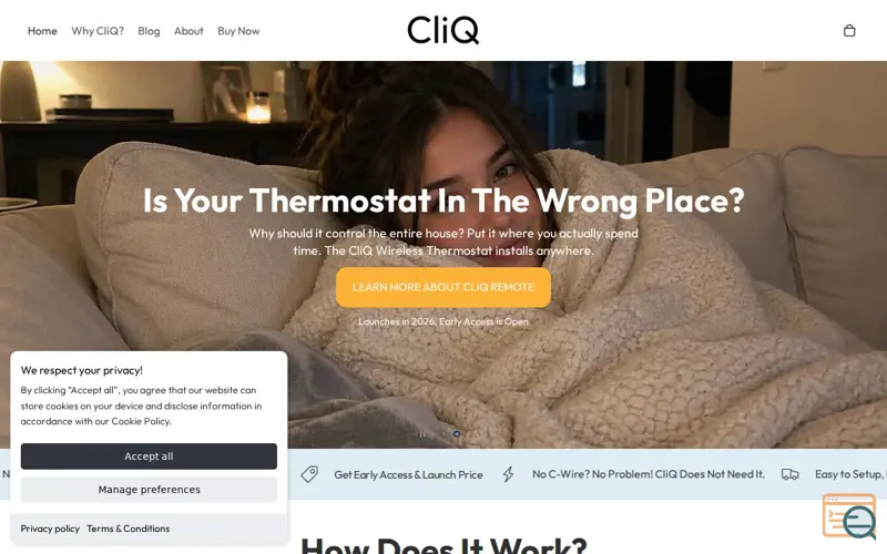 Screenshot of CliQ For Home