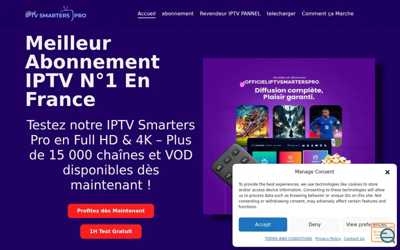 Screenshot of iptv smarters pro