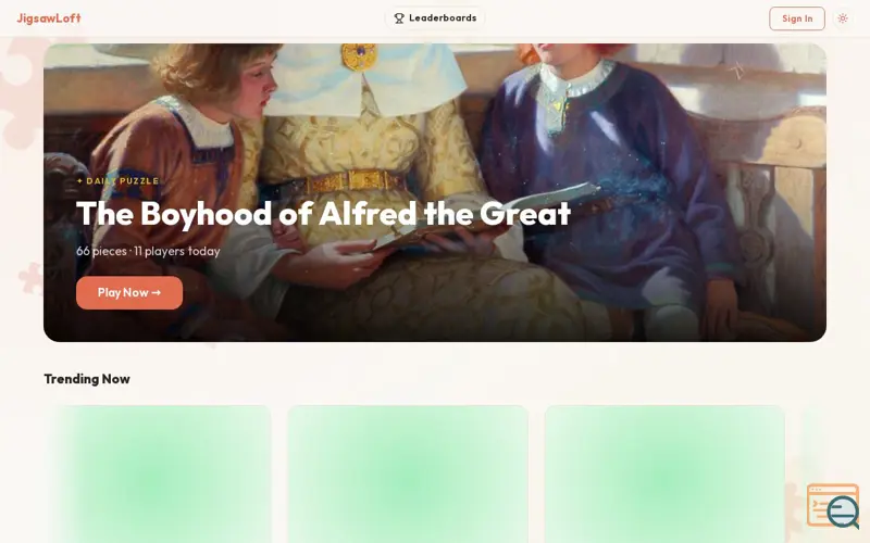 Screenshot of JigsawLoft
