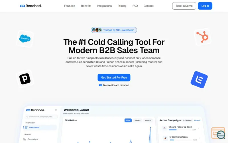 Screenshot of Parallel Dialer for B2B Sales team