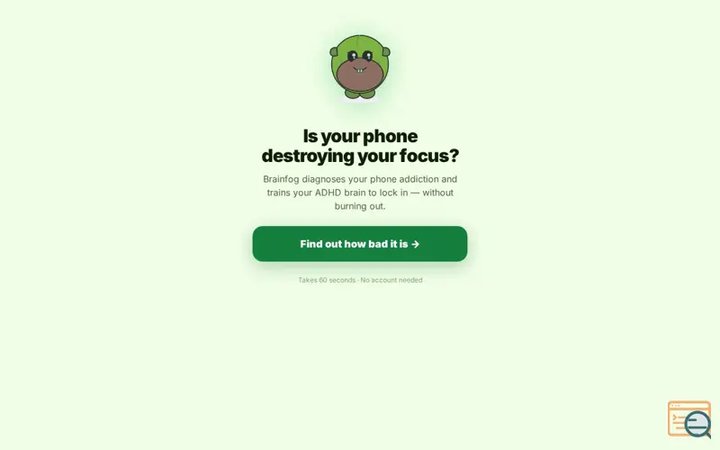 Screenshot of Brainfog — ADHD Focus Timer