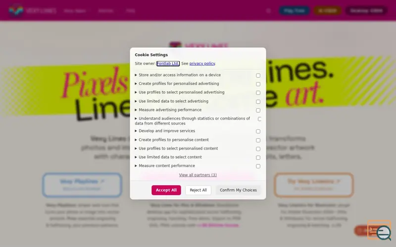 Screenshot of Vexy Lines