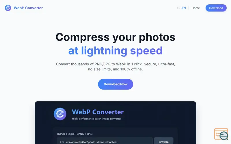 Screenshot of WebP Converter
