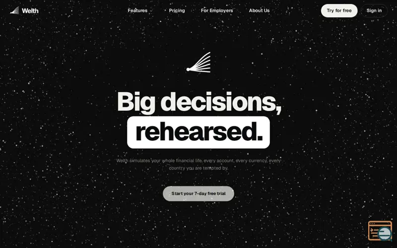 Screenshot of Welth