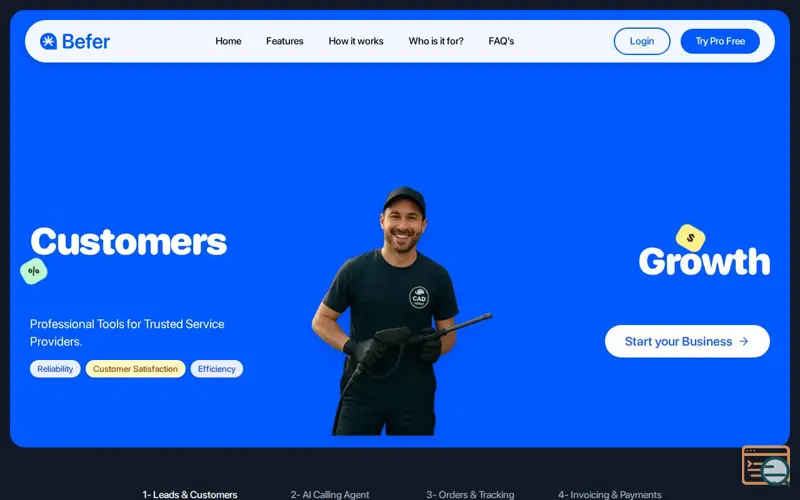 Screenshot of Befer.co, a launch using Apollo Client
