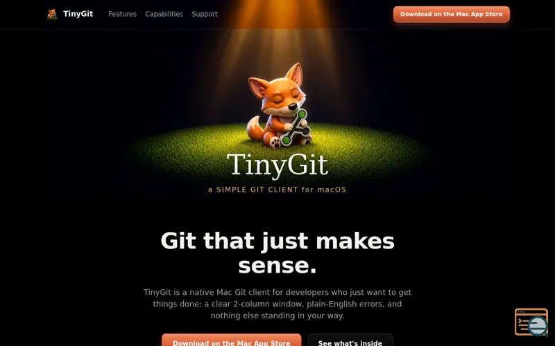 Screenshot of TinyGit: Git that just makes sense