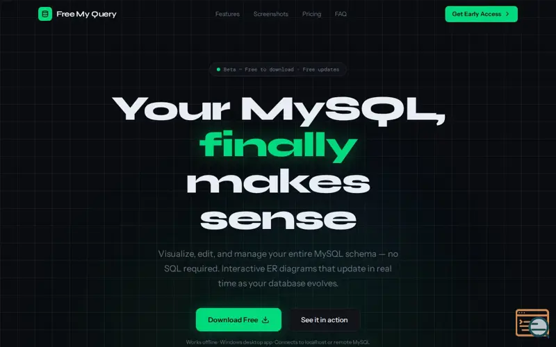 Screenshot of Freemyquery