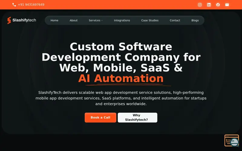 Screenshot of SlashifyTech