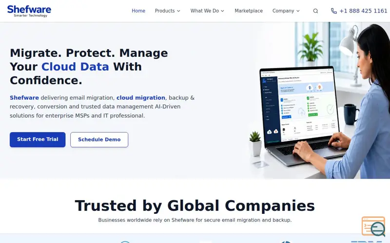 Screenshot of Shefware, a launch using Motion