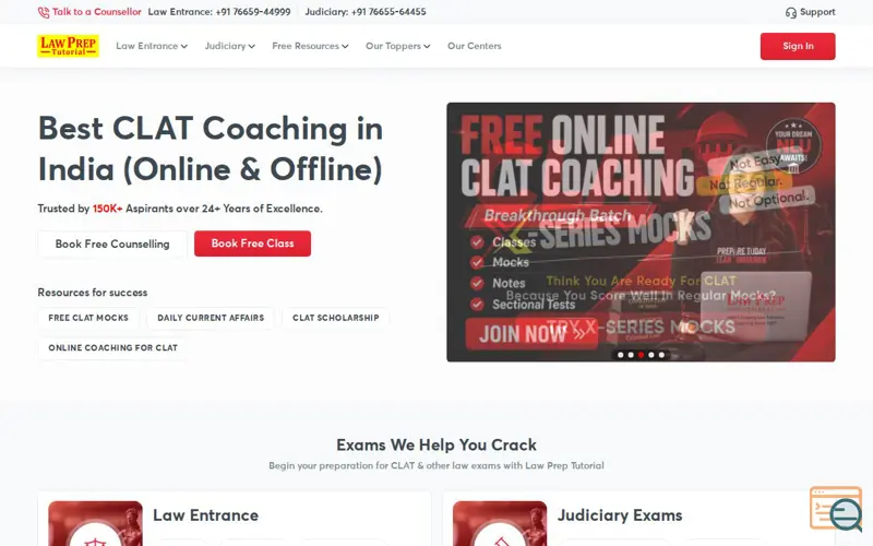 Screenshot of Law Prep Tutorial