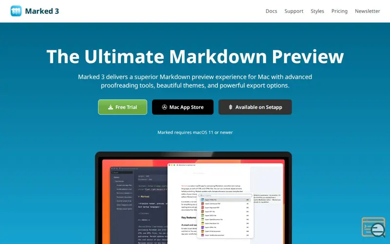 Screenshot of Marked 3