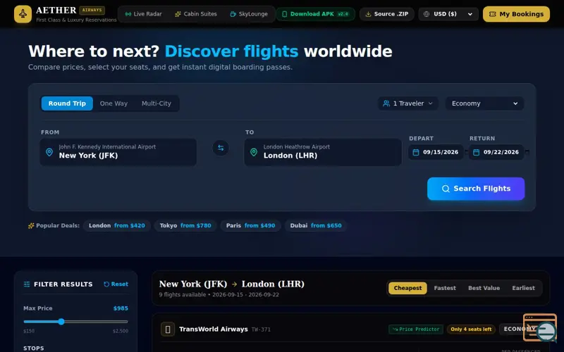 Screenshot of AETHER