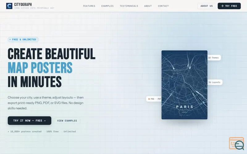 Screenshot of Cityograph