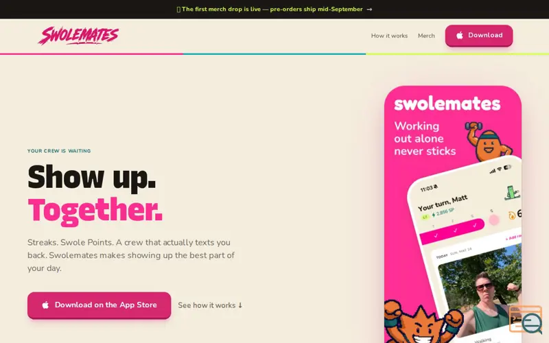 Screenshot of Swolemates