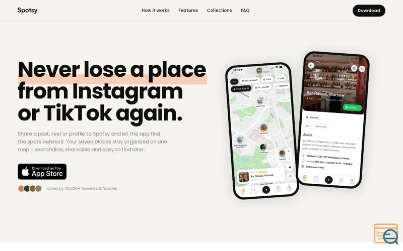 Screenshot of Spotsy