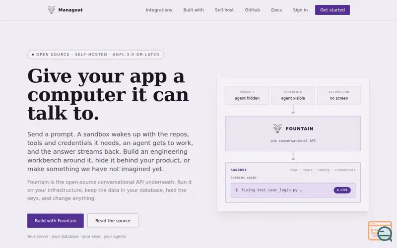 Screenshot of Fountain