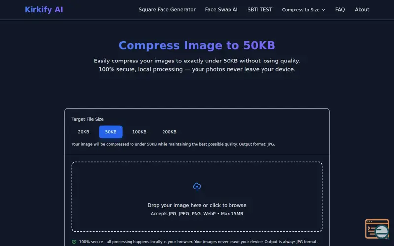 Screenshot of Kirkify