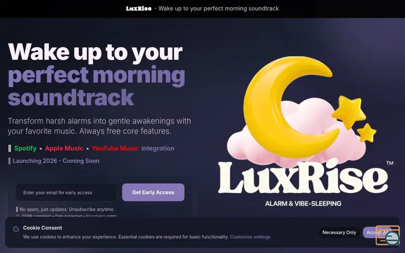 Screenshot of LuxRise - Personalised Wakeup & Sleep.
