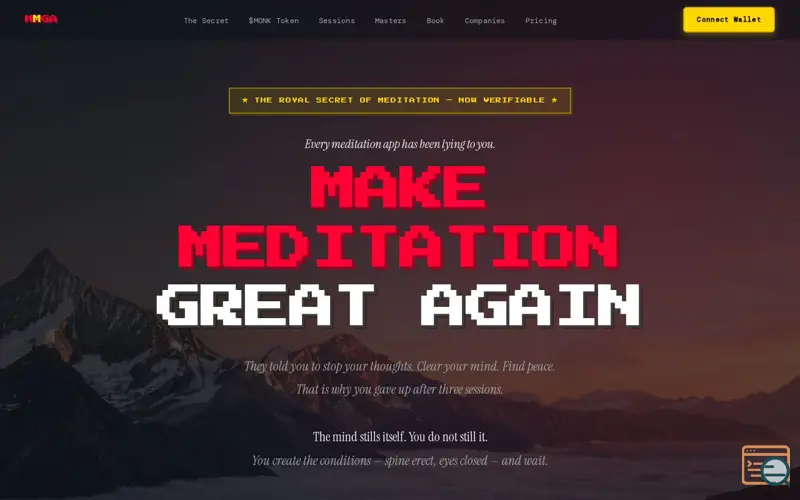 Screenshot of MMGA — Make Meditation Great Again