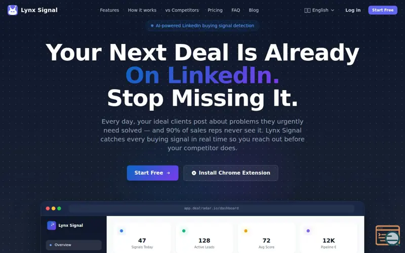 Screenshot of LynxSignal