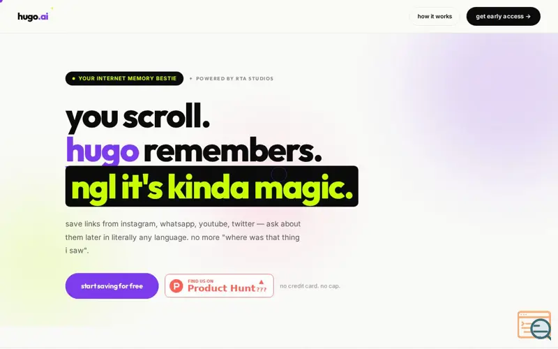 Screenshot of Hugo AI