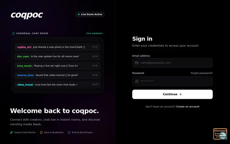 Screenshot of coqpoc