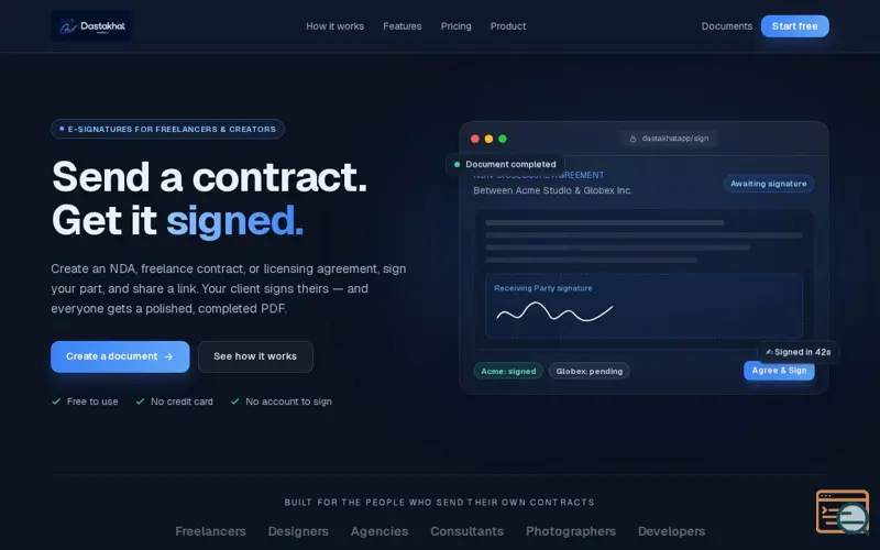 Screenshot of Dastakhat