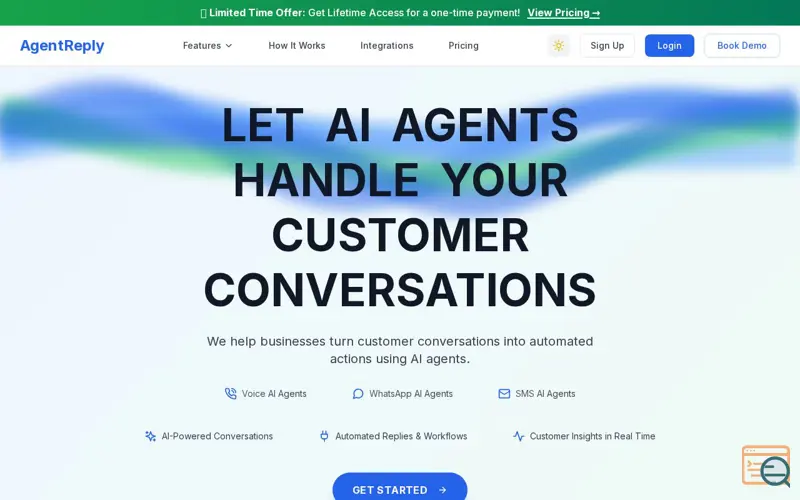 Screenshot of AgentReply