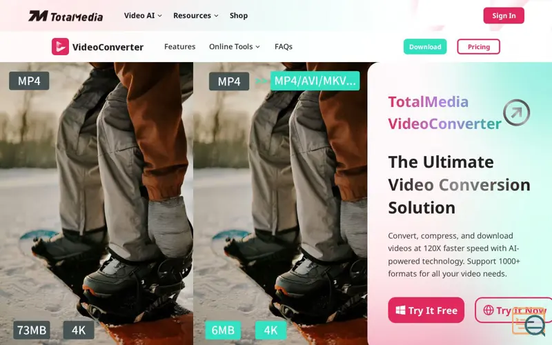 Screenshot of TotalMedia Video Converter