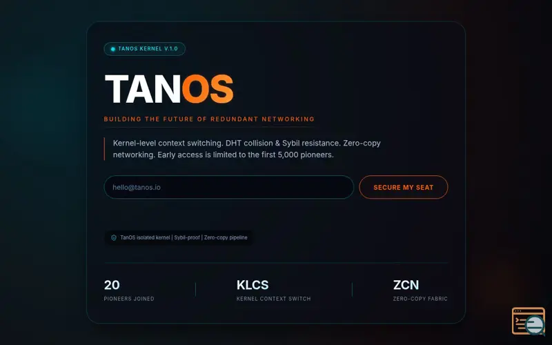 Screenshot of TanOS