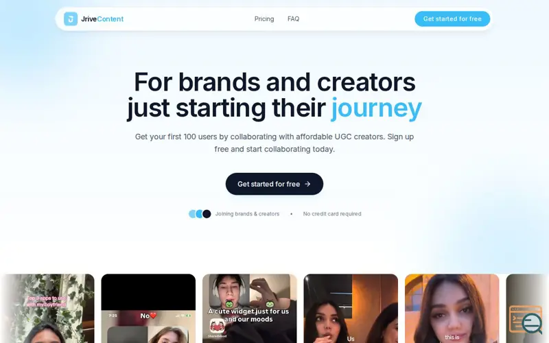Screenshot of JriveContent-UGC videos $20-70