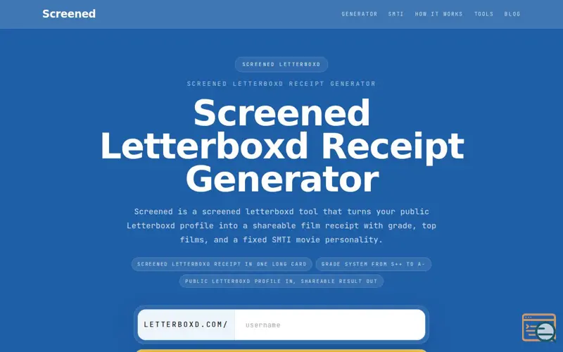 Screenshot of Screened