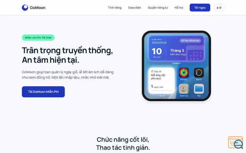 Screenshot of GoMoon
