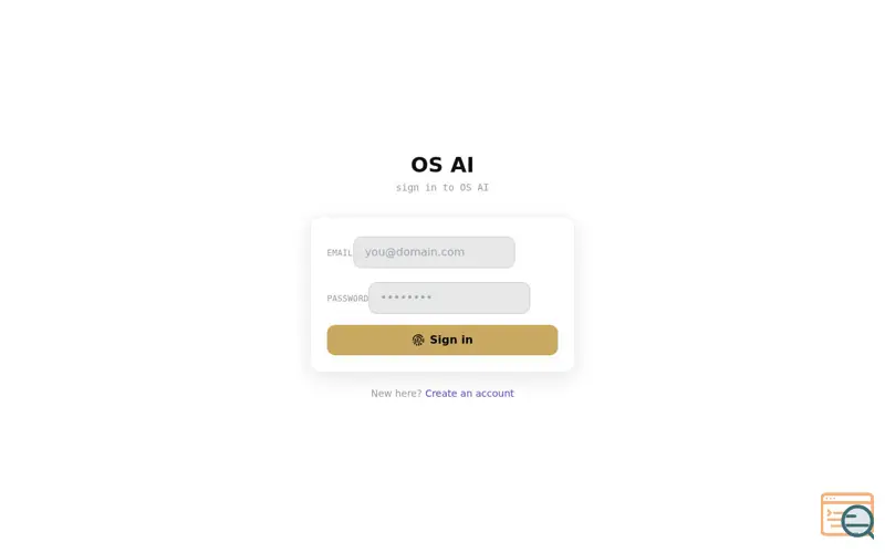 Screenshot of OS AI: General-Purpose Intelligence