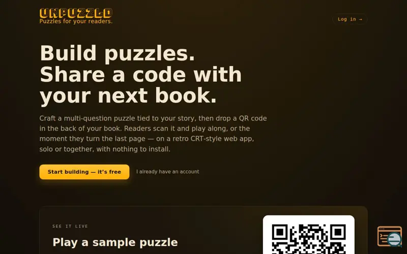 Screenshot of Unpuzzld