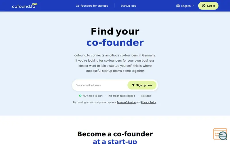 Screenshot of cofound.to