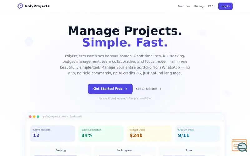 Screenshot of PolyProjects.Pro