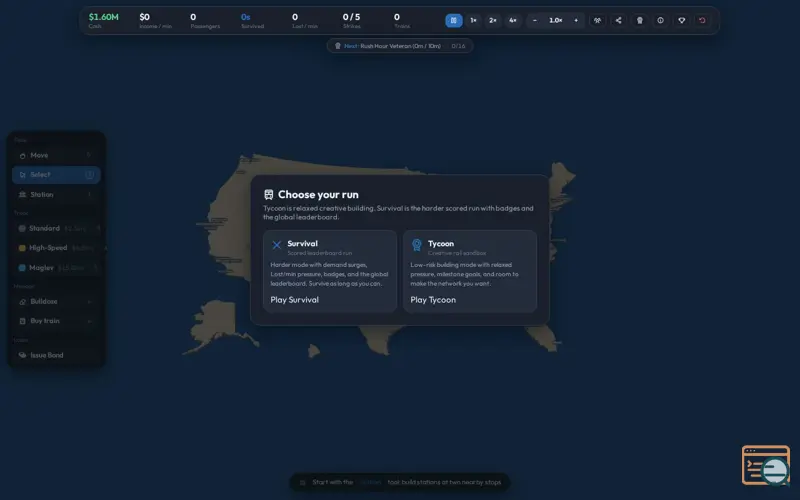 Screenshot of Overlandgame