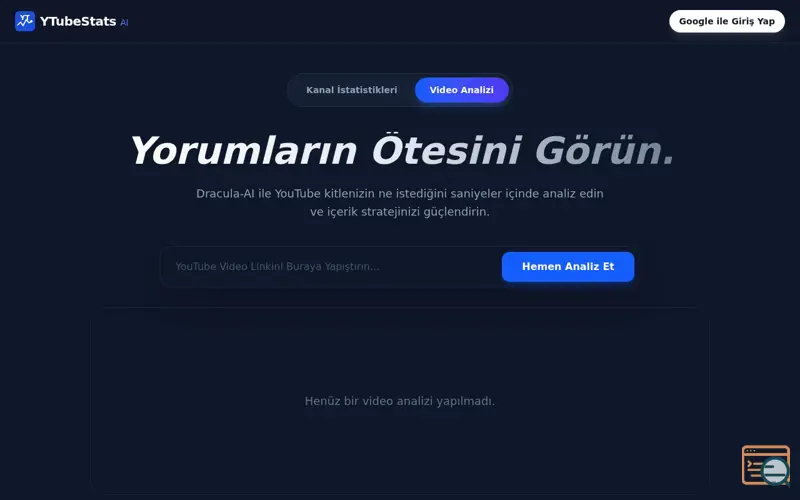 Screenshot of YTubeStats AI