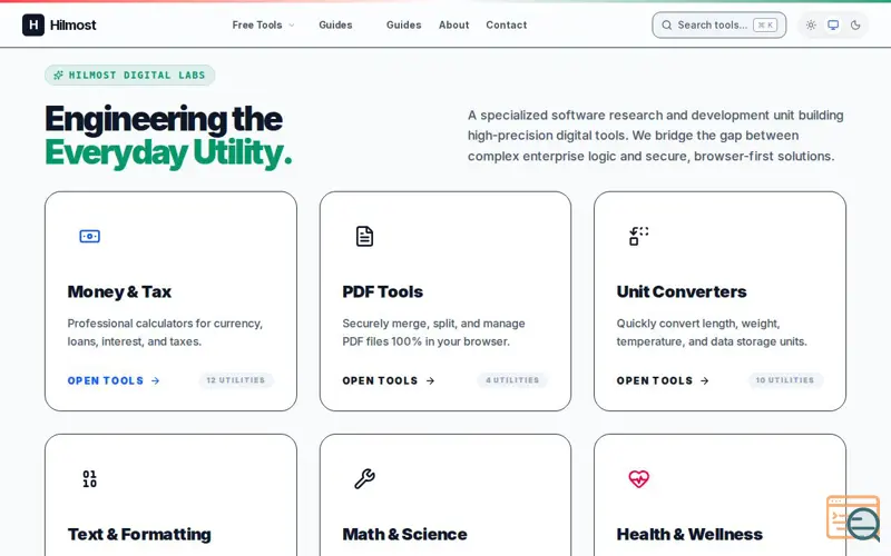 Screenshot of Hilmost Toolbox