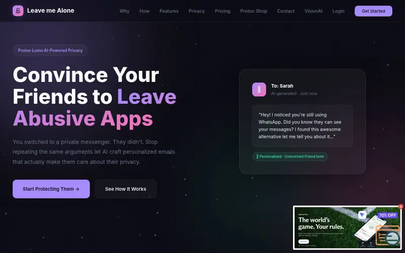Screenshot of Leave me Alone