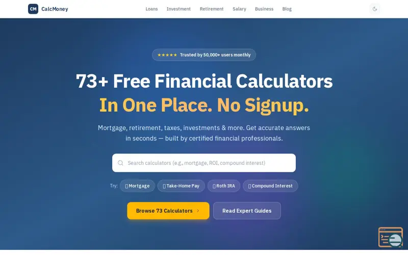 Screenshot of CalcMoney
