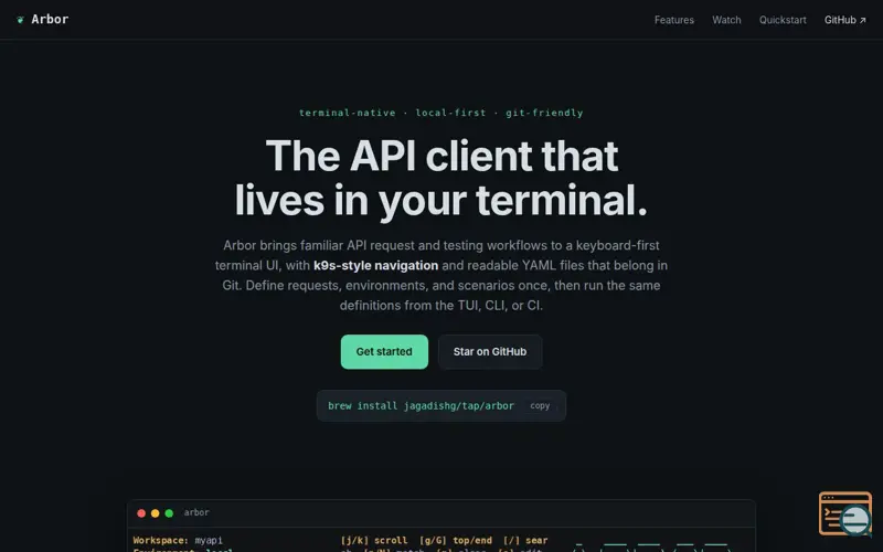 Screenshot of Arbor