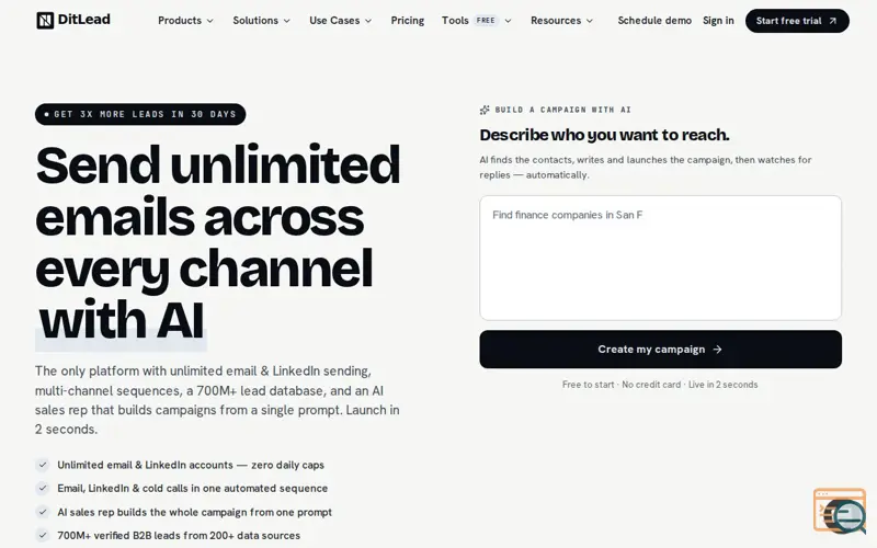 Screenshot of DitLead
