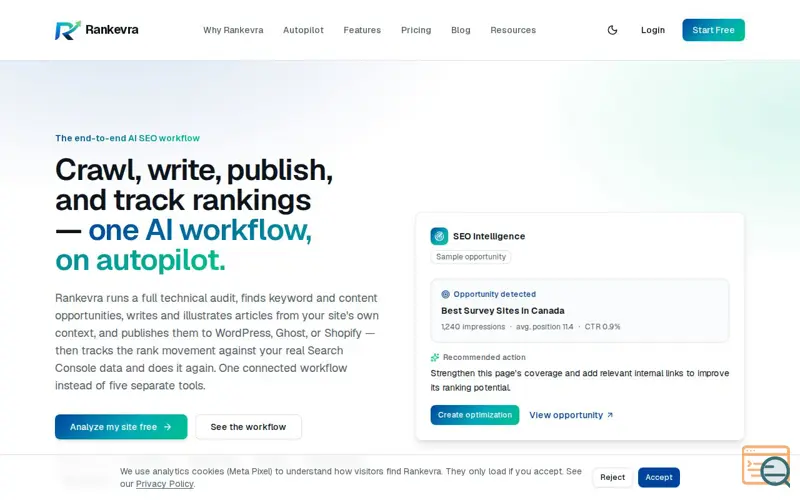 Screenshot of Rankevra