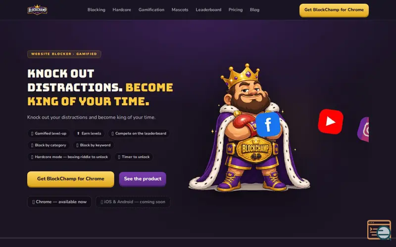 Screenshot of BlockChamp