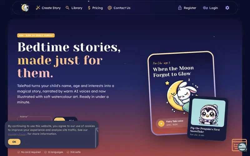 Screenshot of TalePod 2.0