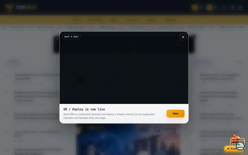 Screenshot of Coin Blog