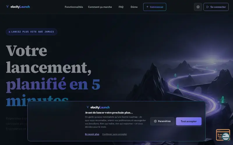 Screenshot of VelocityLaunch