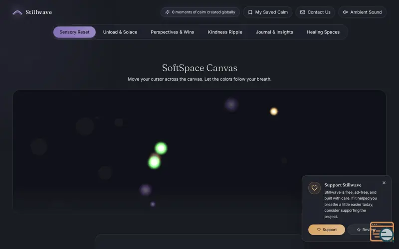Screenshot of Stillwave — A 60